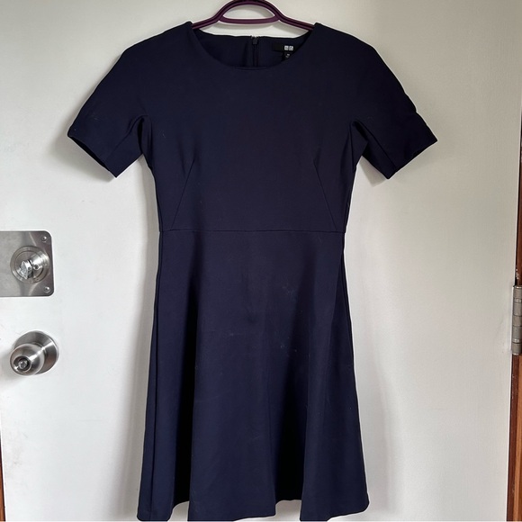 Lot of 3 Uniqlo Dresses (Black, Grey, Navy) - Picture 1 of 6